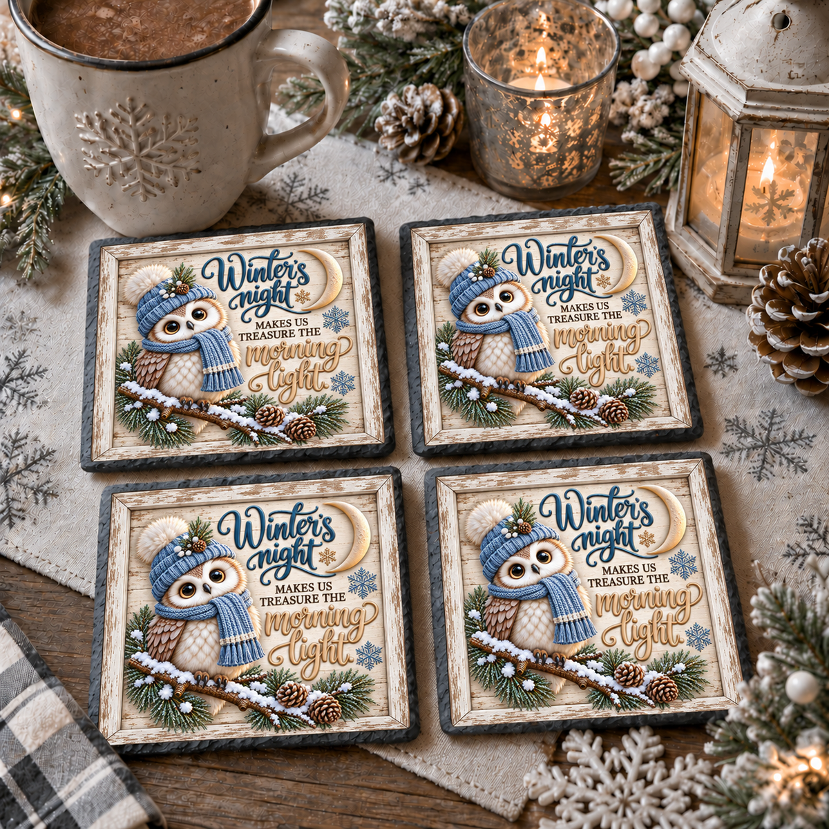 WINTER NIGHTS OWL BUNDLE OF 5