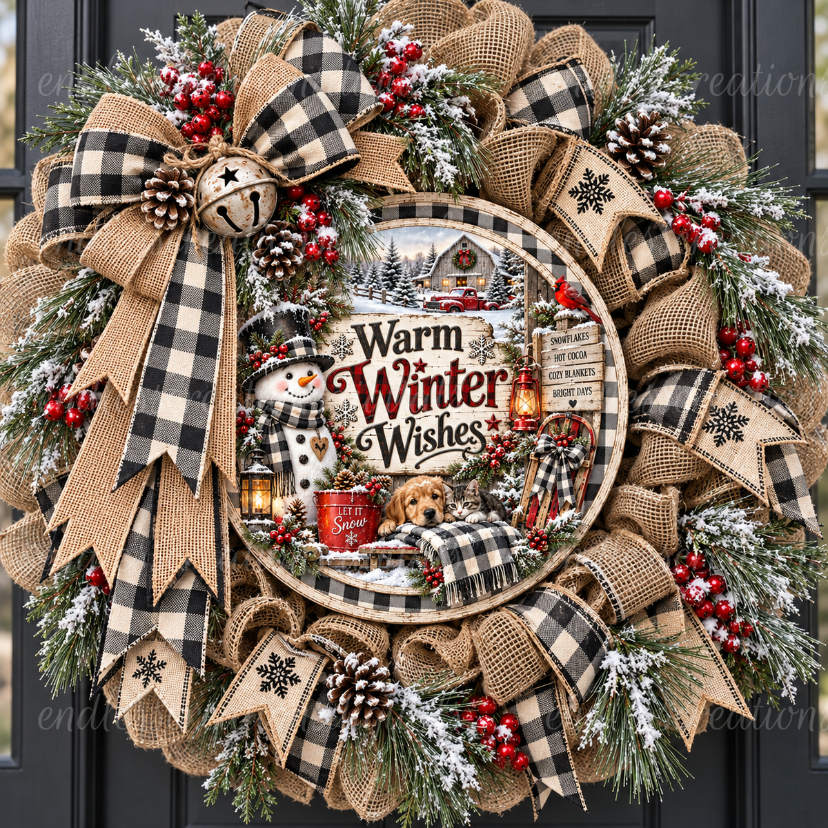 WARM WINTER WISHES ROUND ONLY