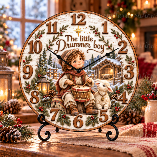 LITTLE DRUMMER BOY CLOCK DESIGN
