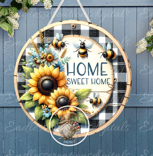 HOME SWEET HOME SUNFLOWER 10" PHYSICAL ROUND
