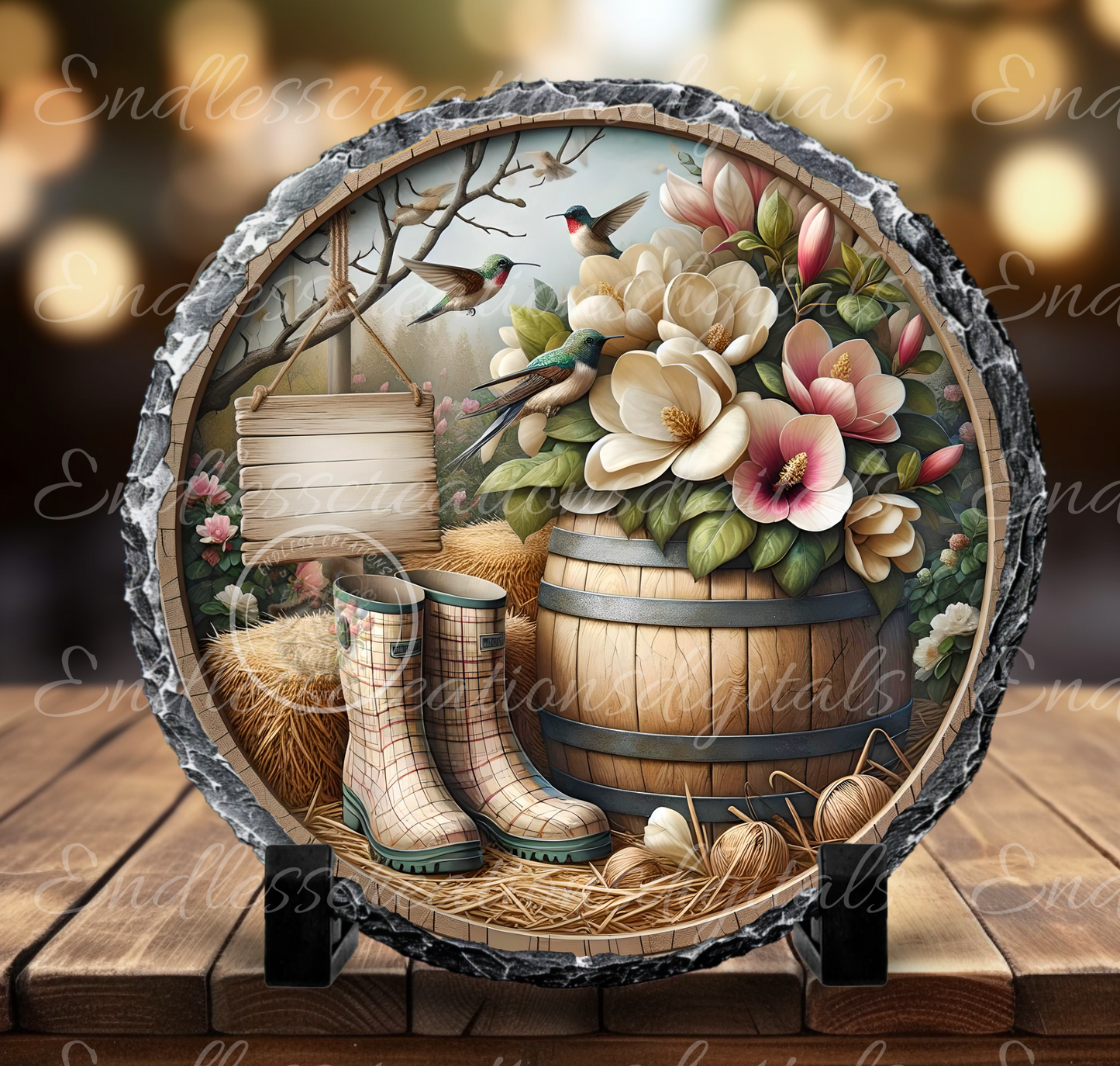 MAGNOLIA SPRING FLORAL ROUND
