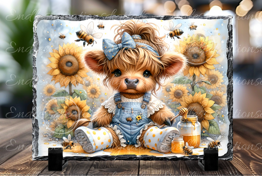 GIRLIE SUNFLOWER HIGHLAND RECTANGLE/TINS