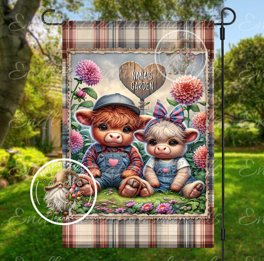 NANA'S GARDEN HIGHLANDS GARDEN FLAG