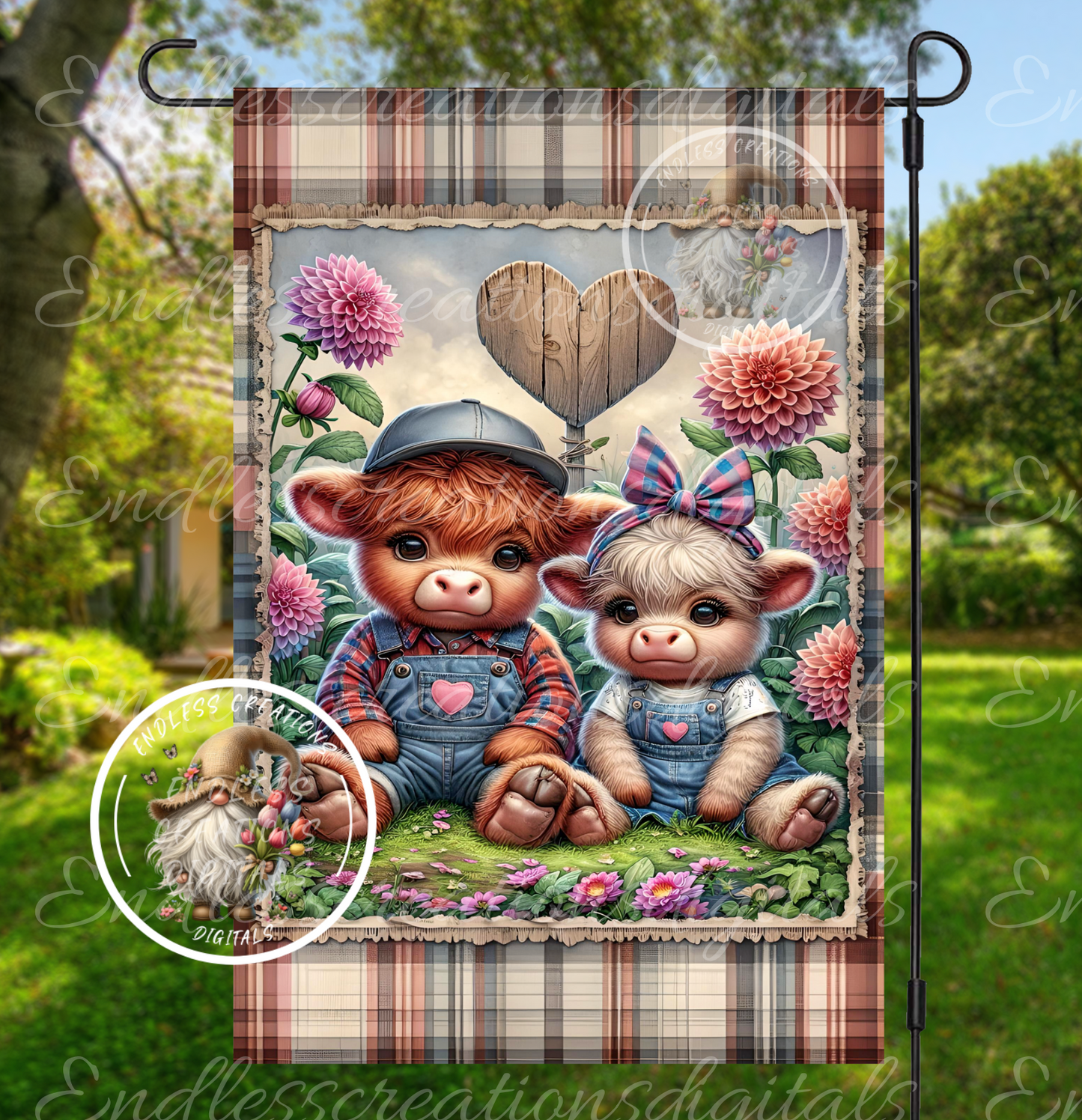 NANA'S GARDEN HIGHLANDS GARDEN FLAG