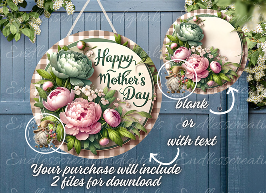 MOTHERS DAY ROUND WITH PEONIES