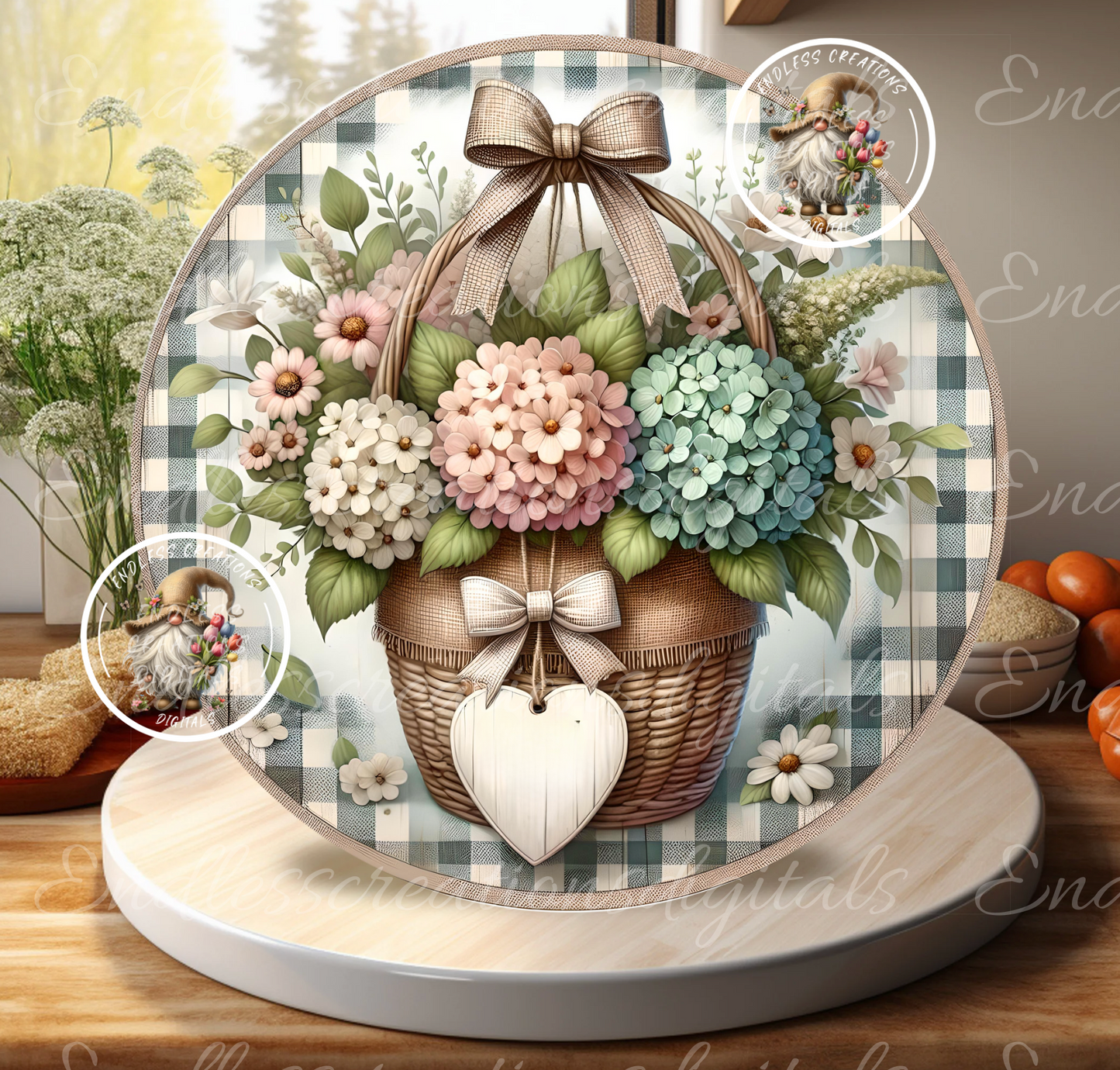 HAPPY MOTHERS DAY FLORAL BASKET ROUND