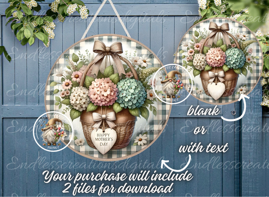 HAPPY MOTHERS DAY FLORAL BASKET ROUND