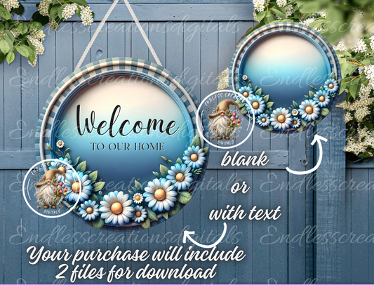 ROUND SUMMER WELCOME DAISIES