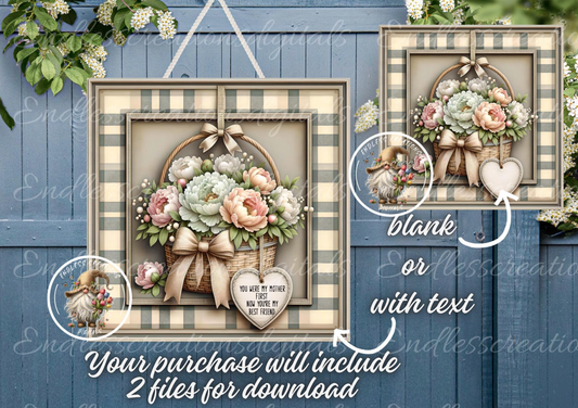 MOTHERS DAY SQUARE Door Hanger