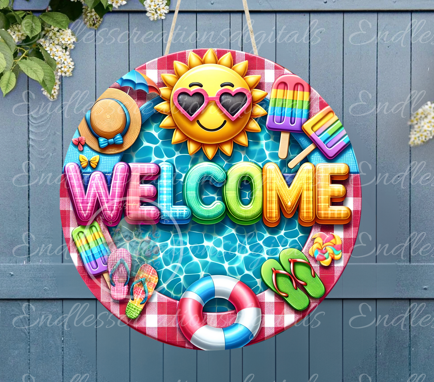 WELCOME SUMMER FUN PHYSICAL 10" ROUND