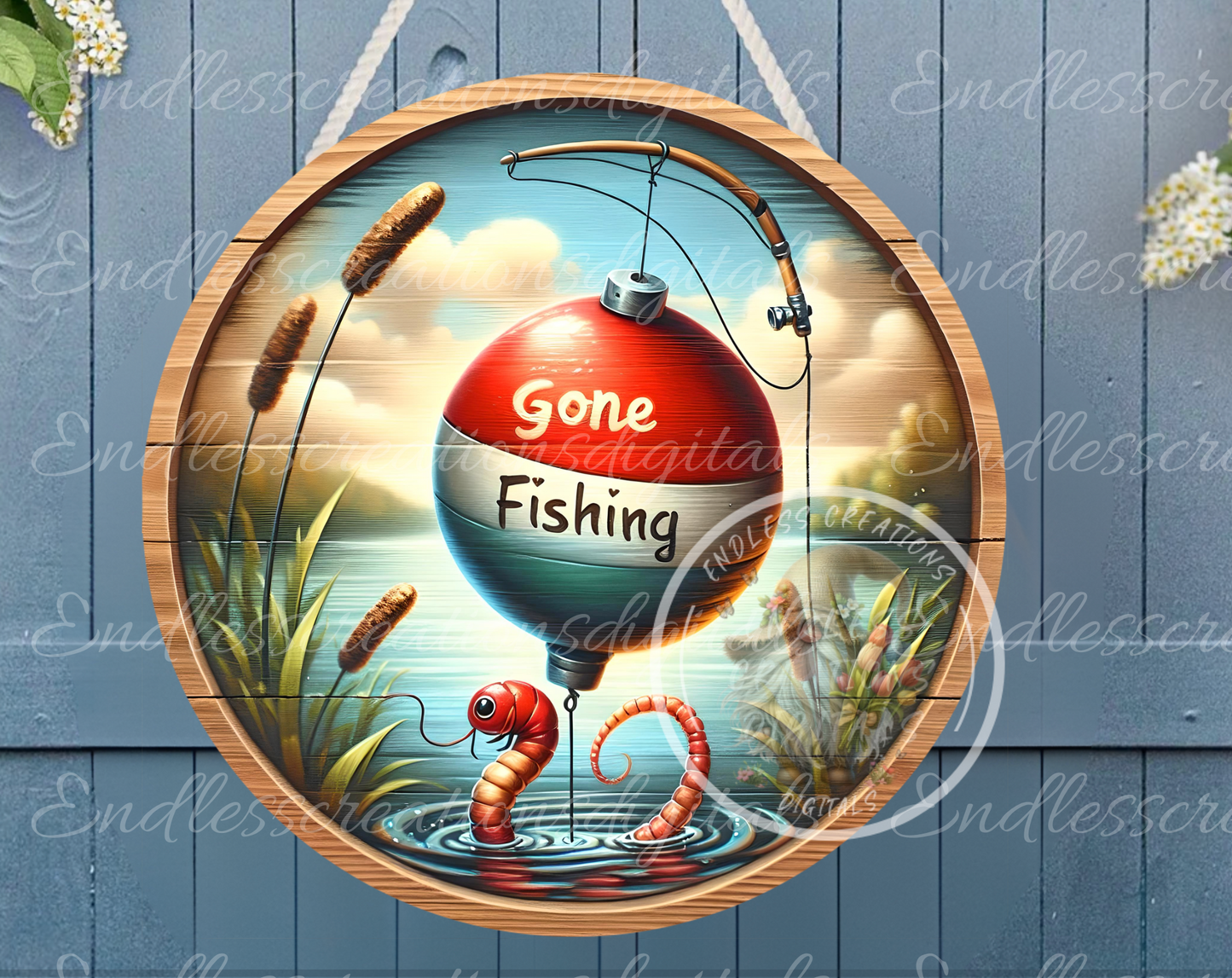 GONE FISHING ROUND SUMMER