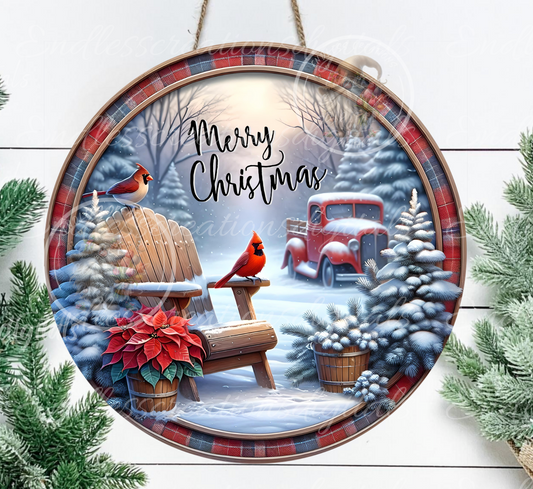 ROUND WINTER CARDINALS