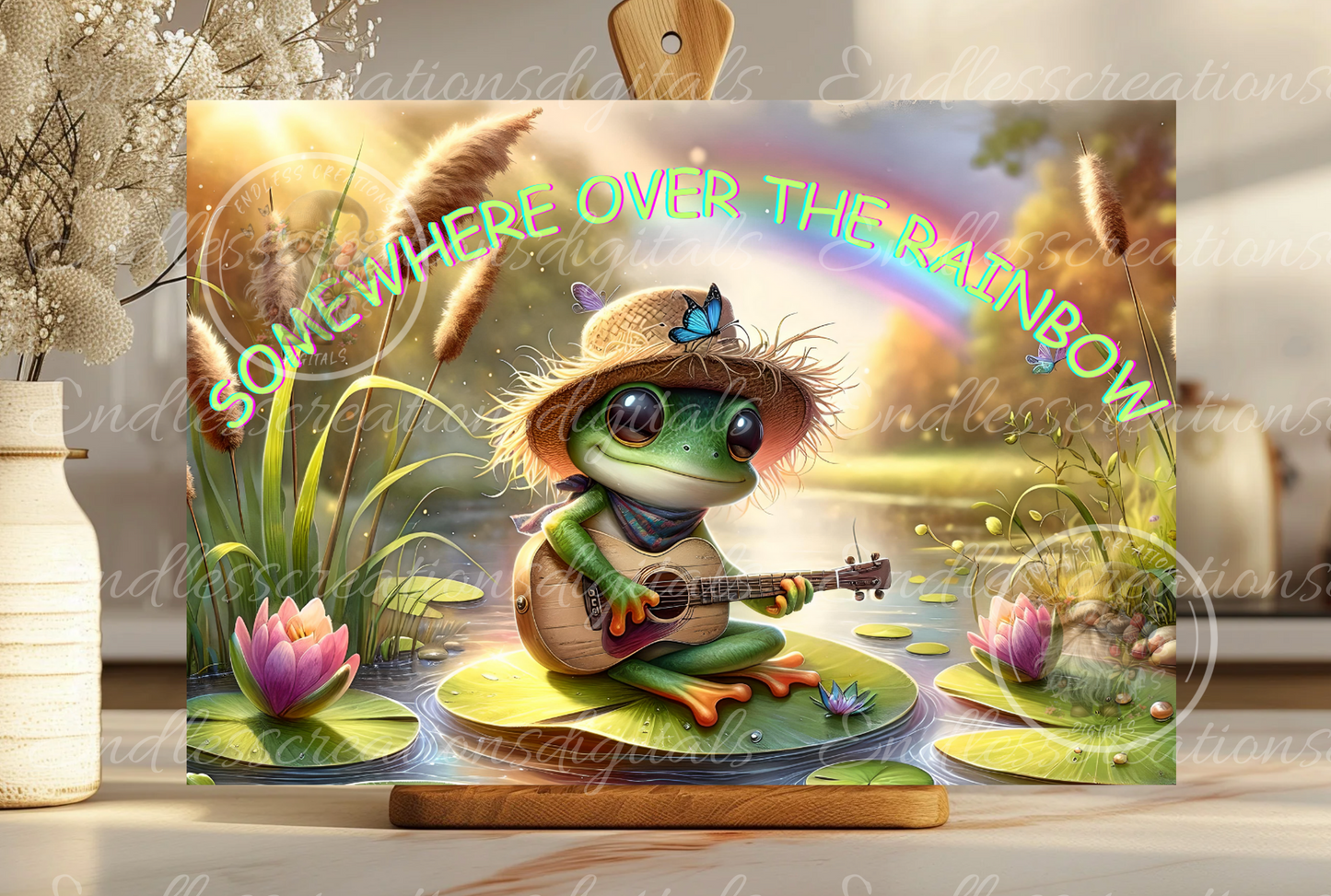 OVER THE RAINBOW FROG RECTANGLE SUMMER TRANSPARENCIES