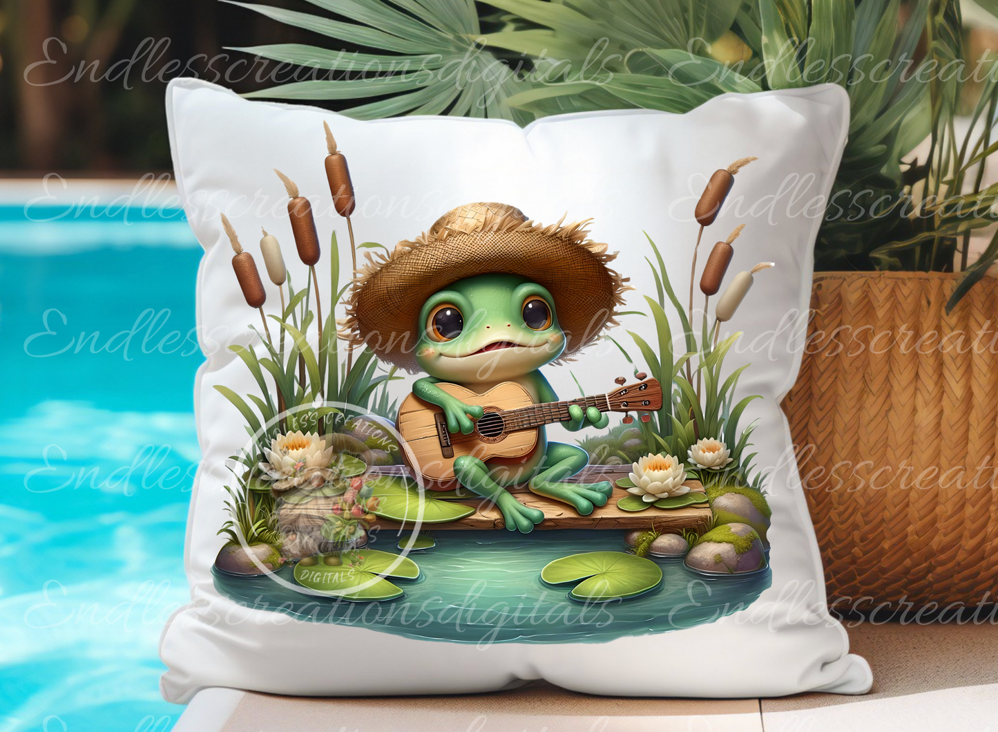 OVER THE RAINBOW FROG RECTANGLE SUMMER TRANSPARENCIES