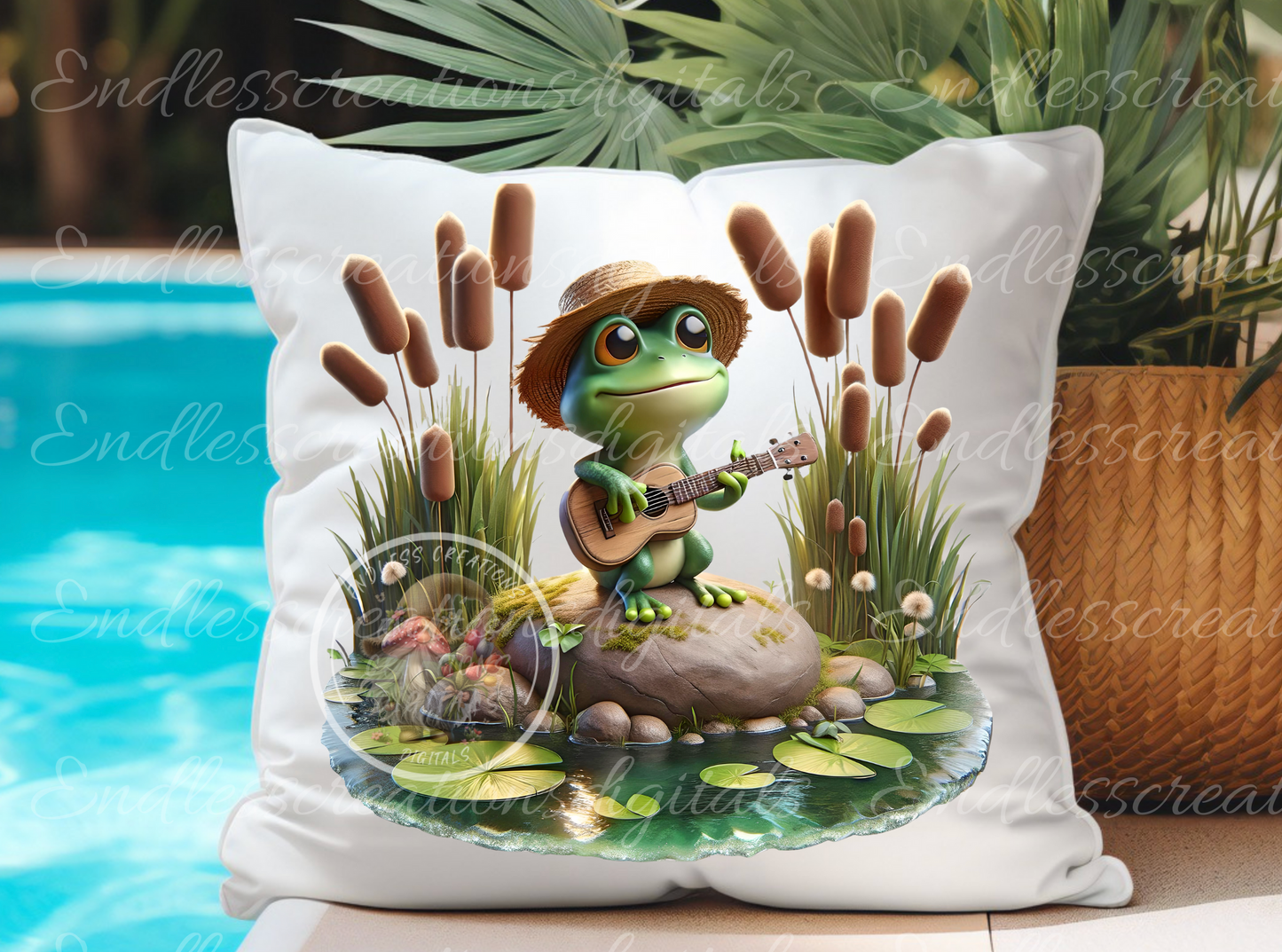OVER THE RAINBOW FROG RECTANGLE SUMMER TRANSPARENCIES