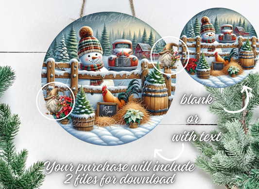 WINTER FARM SNOWMAN