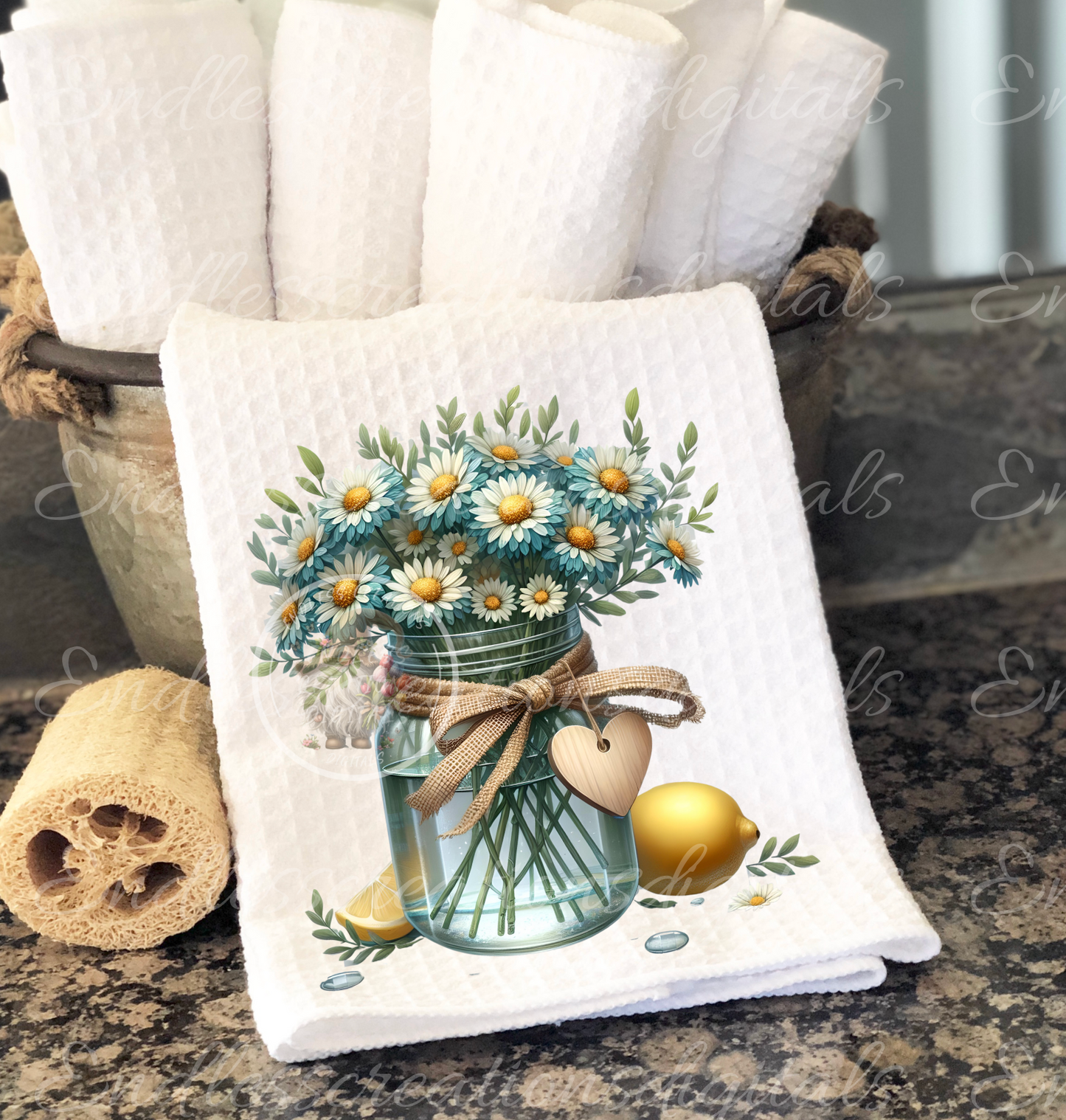 BLUE DAISY LEMON KITCHEN BUNDLE