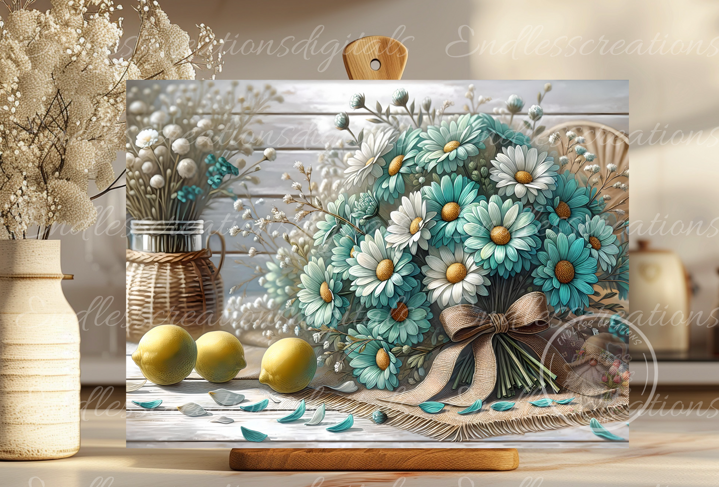 BLUE DAISY LEMON KITCHEN BUNDLE
