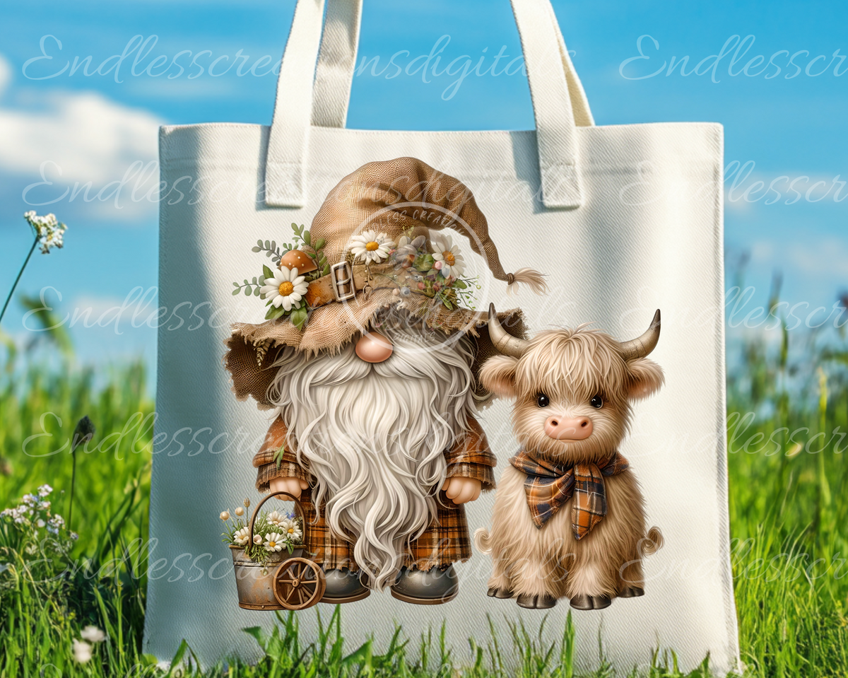 GNOME FARMER HIGHLAND COW TRANSPARENCIES BUNDLE