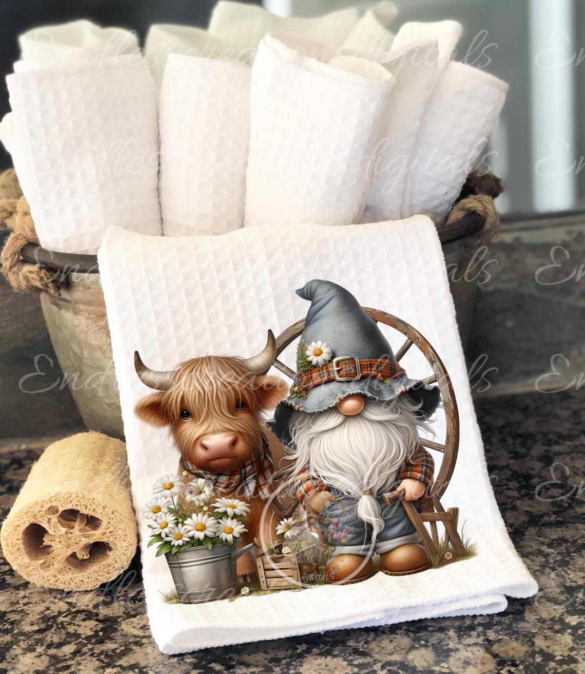 GNOME FARMER HIGHLAND COW TRANSPARENCIES BUNDLE