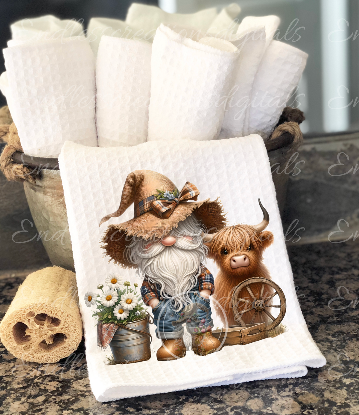 GNOME FARMER HIGHLAND COW TRANSPARENCIES BUNDLE