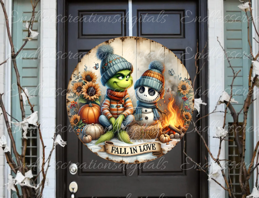 CUTE GREEN MONSTER FALL ROUND EXCLUSIVE