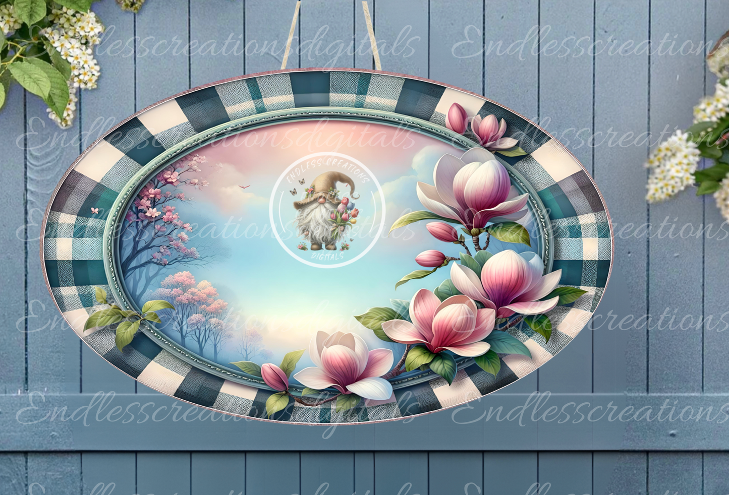 HOME SWEET HOME MAGNOLIA OVAL DIGITAL