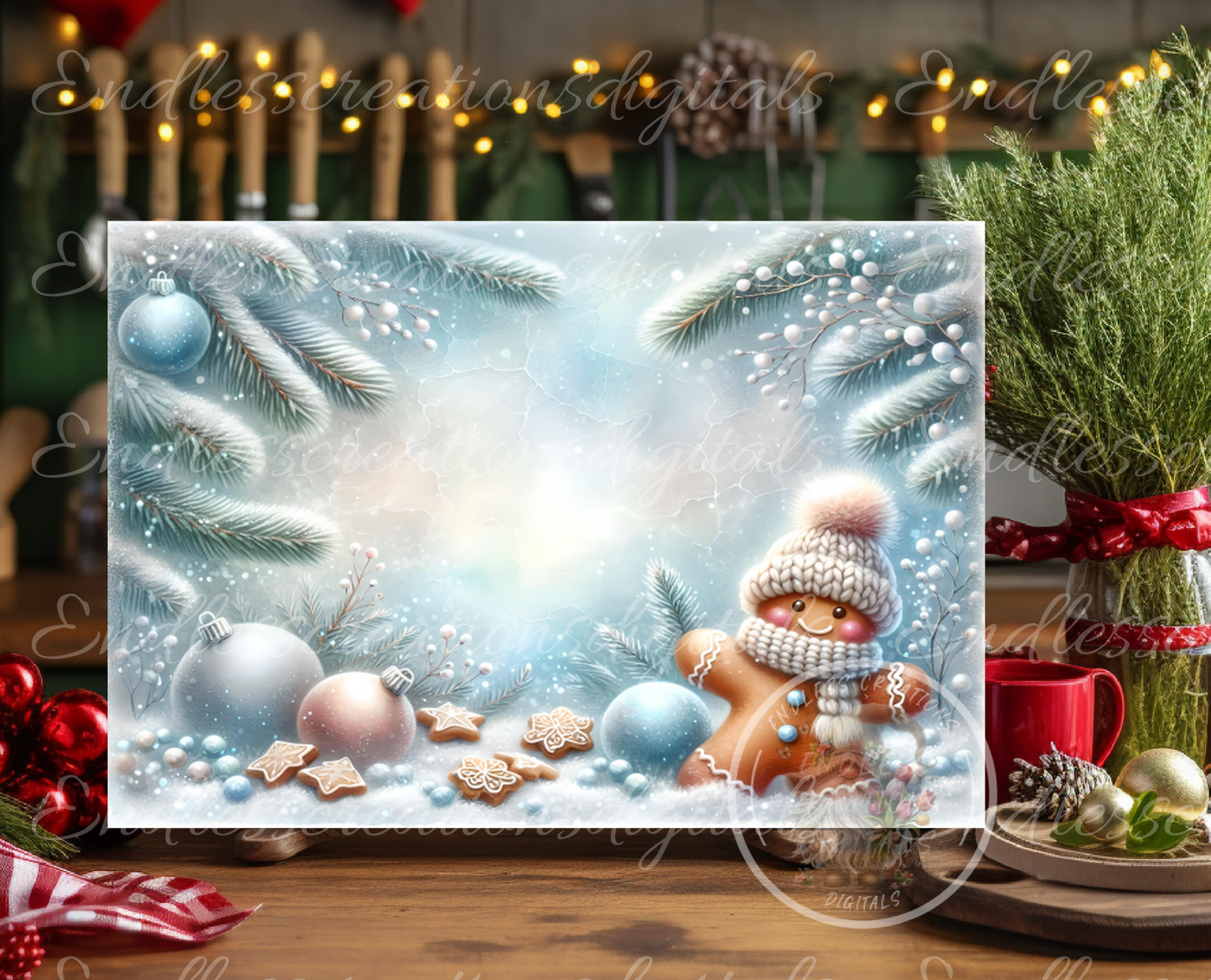 GINGERBREAD BAKERY TIN/RECTANGLE BUNDLE