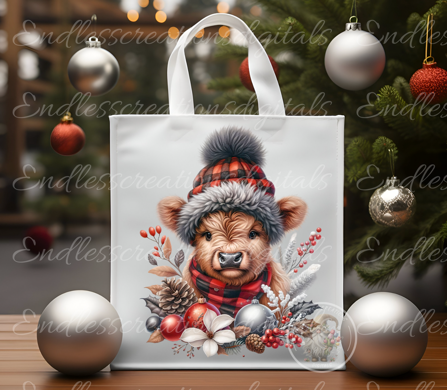 WINTER HIGHLAND COWS BUNDLE OF 8 TRANSPARENCIES