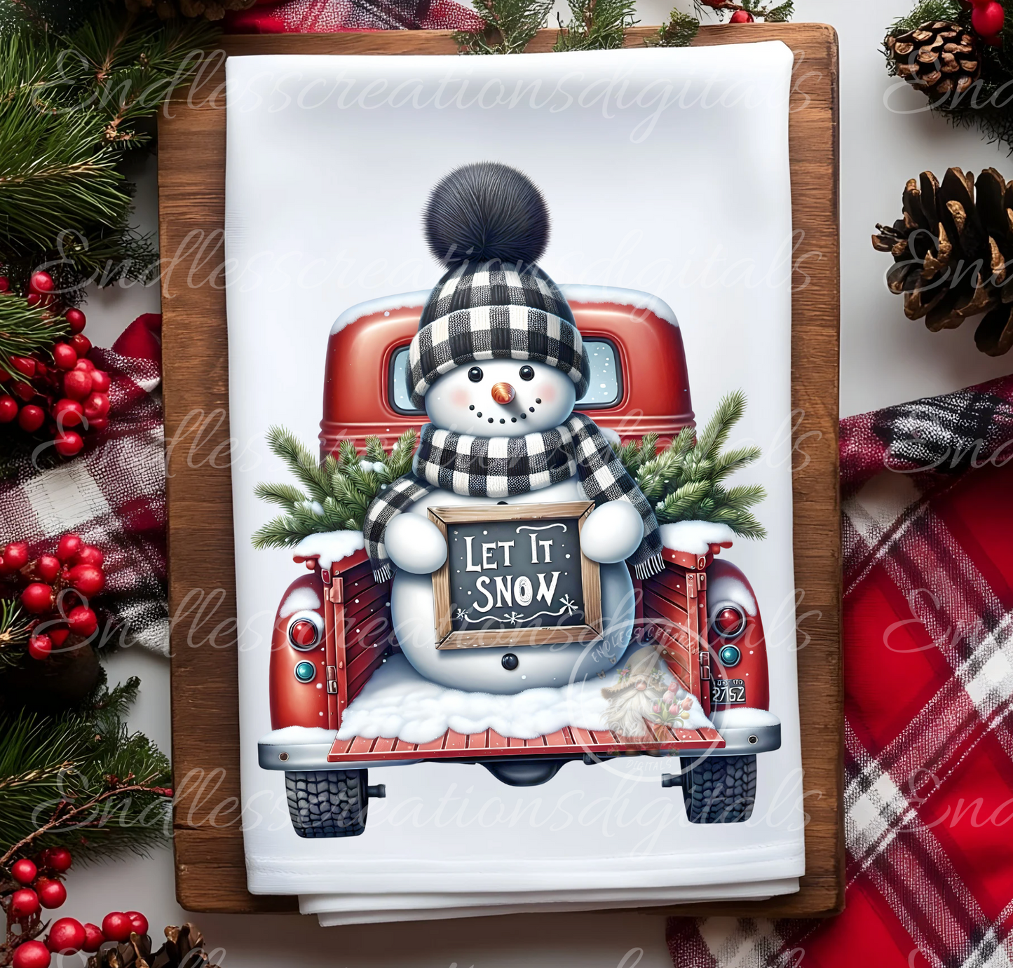 RED TRUCK SNOWMAN WINTER BUNDLE