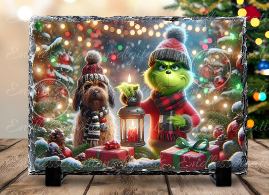 CUTE GREEN MONSTER AND DOG EXCLUSIVE DESIGNS