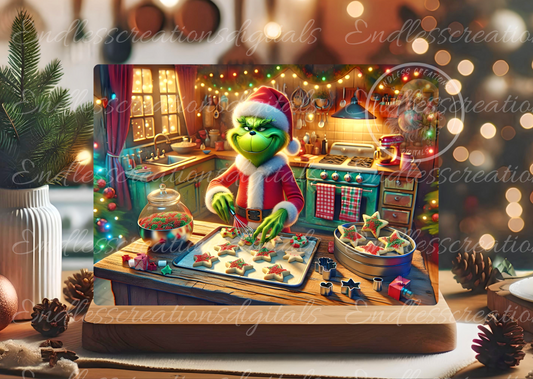 GREEN MONSTER MAKING COOKIES EXCLUSIVE DESIGN
