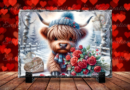 BE MY VALENTINES HIGHLAND COW