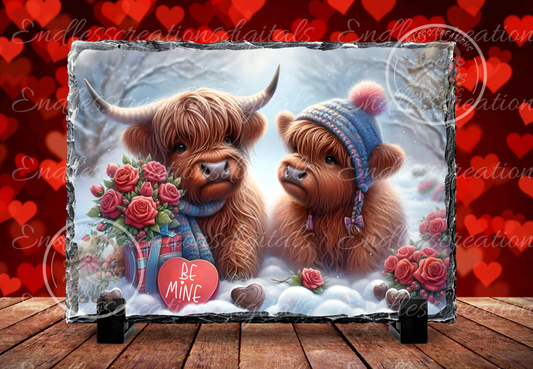 BE MINE HIGHLAND COWS VALENTINES