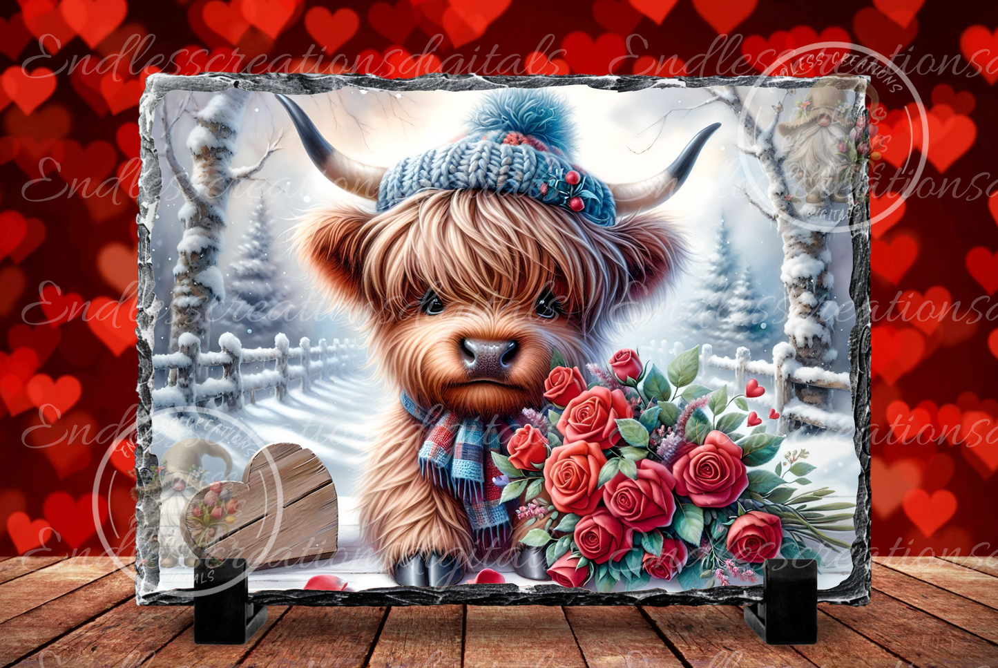 BE MY VALENTINES HIGHLAND COW