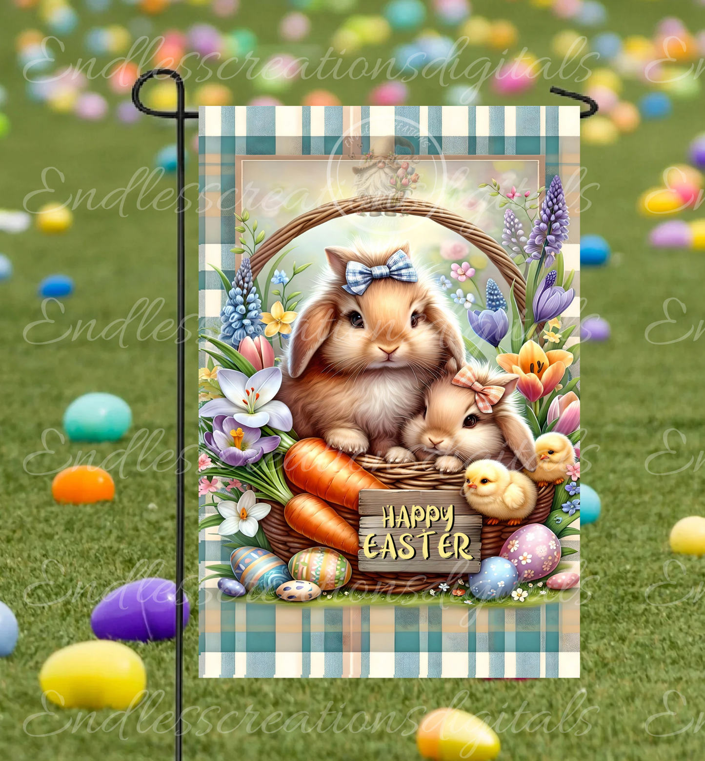 HAPPY EASTER GARDEN FLAG