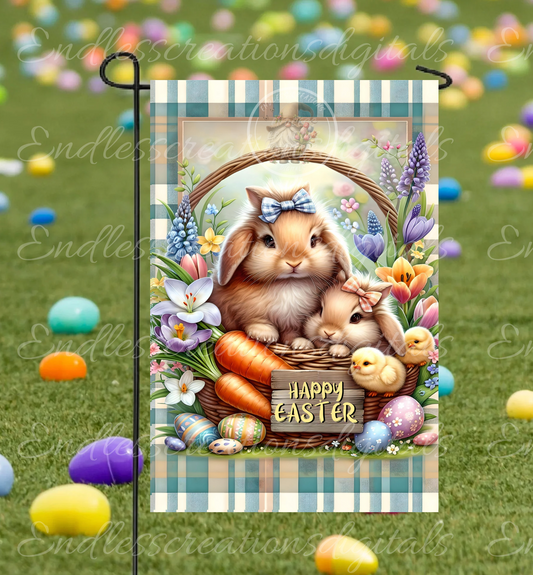 HAPPY EASTER GARDEN FLAG