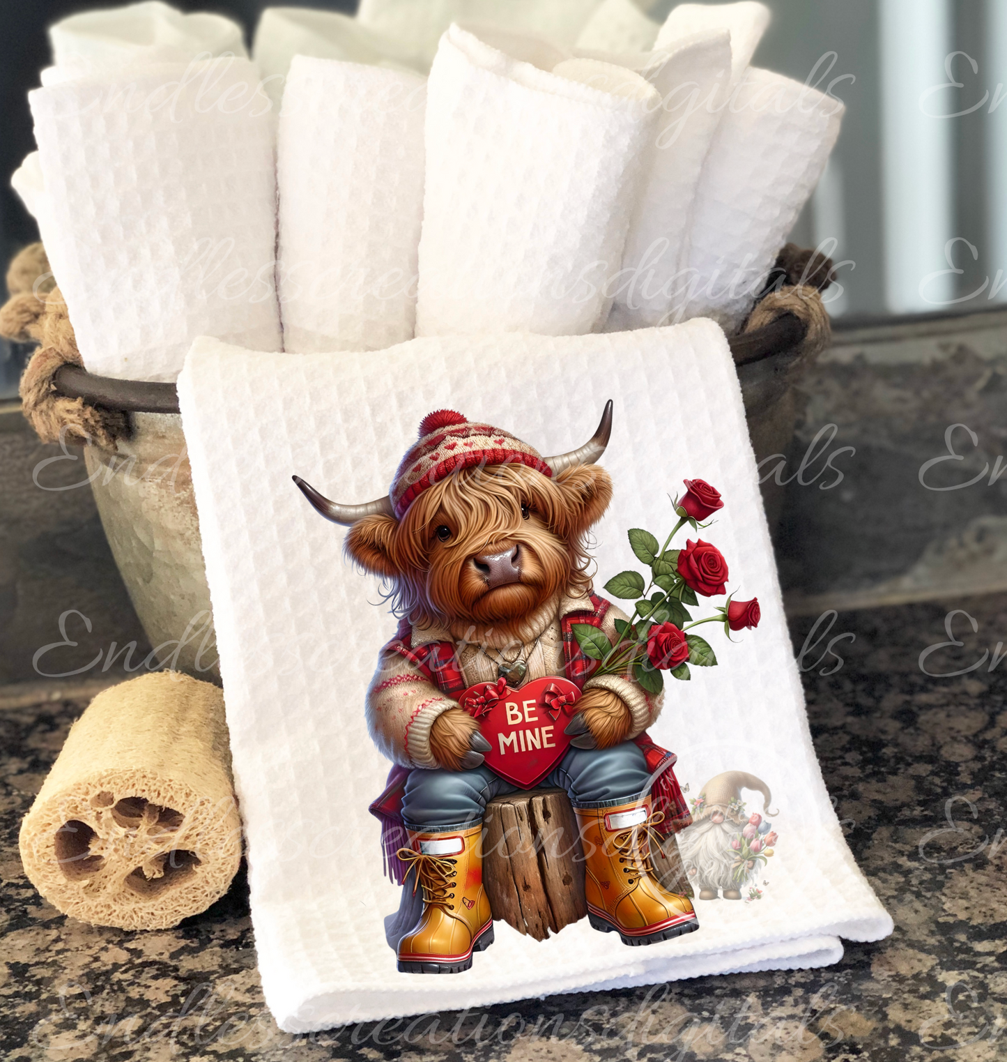 BE MY VALENTINE HIGHLAND COW DESIGN BUNDLE