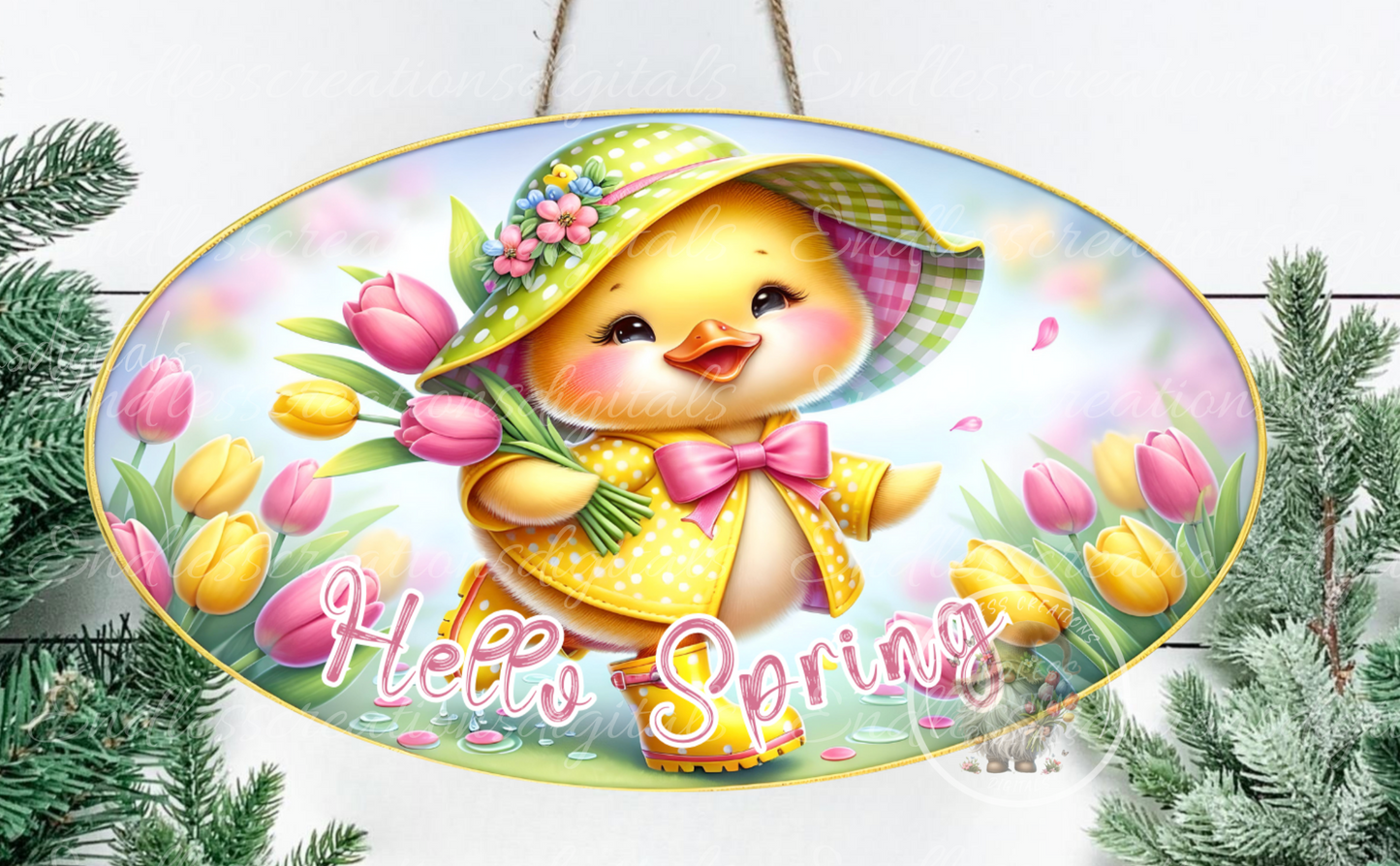 OVAL HAPPY SPRING DUCK
