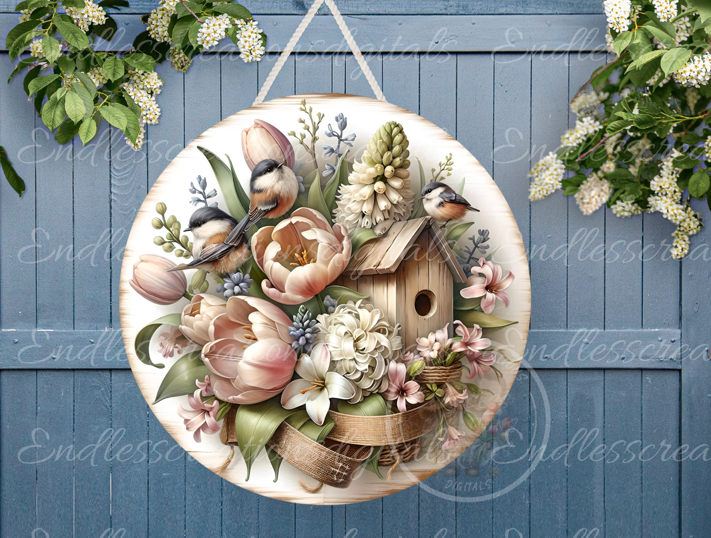 HOME SWEET HOME SPRING FLORAL ROUND