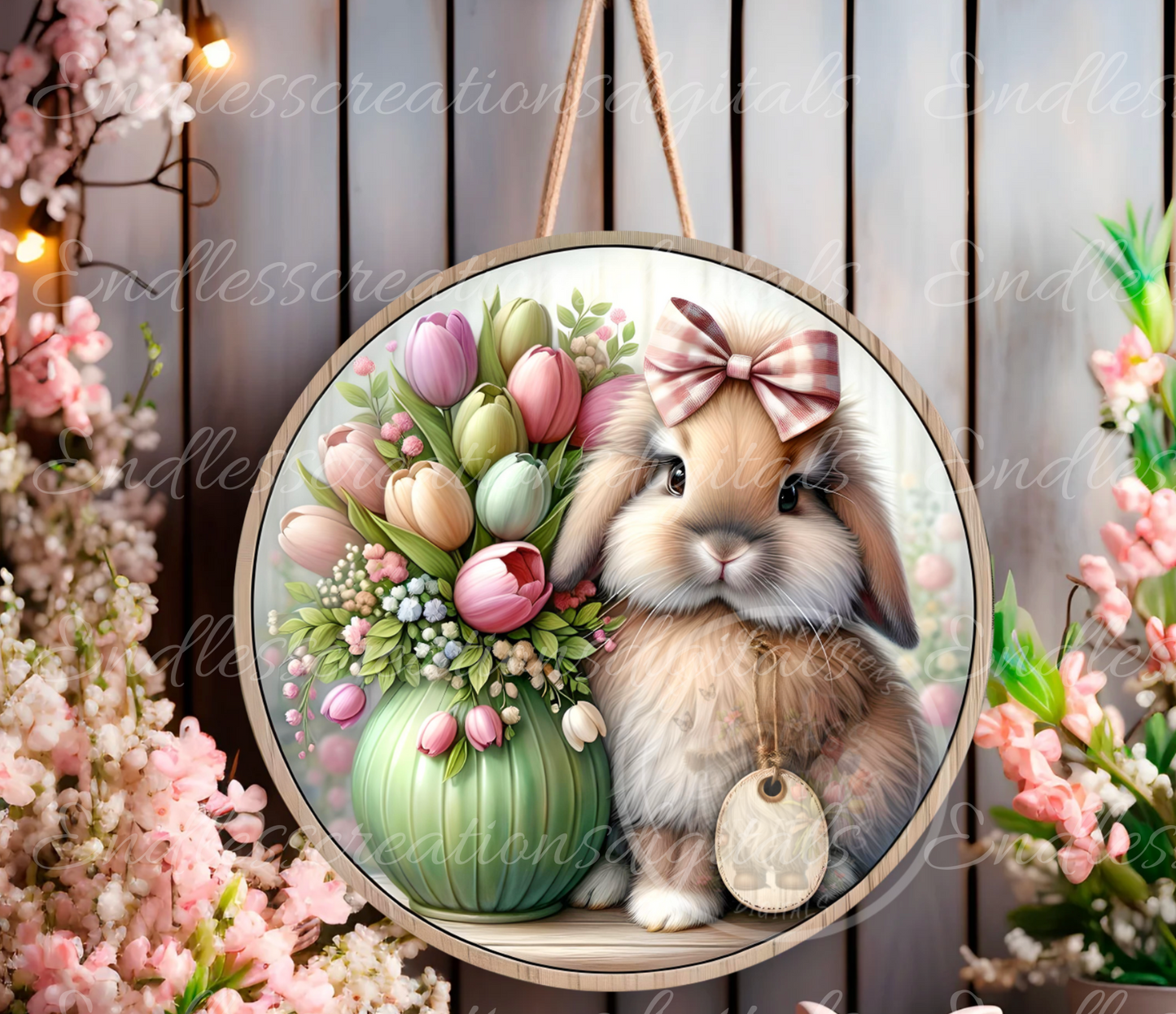 HAPPY EASTER BUNNY CLOCK DESIGN