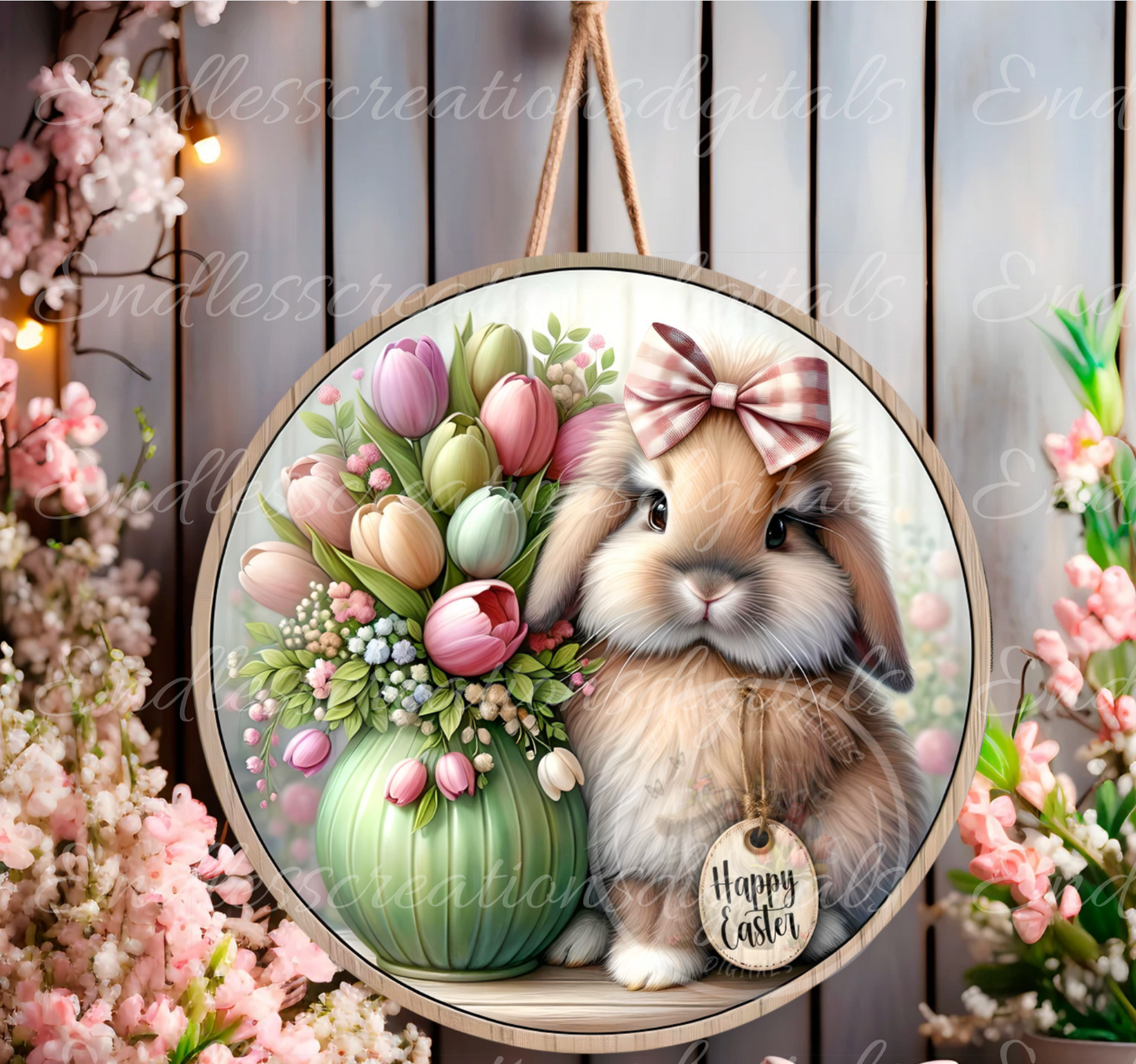 HAPPY EASTER BUNNY CLOCK DESIGN