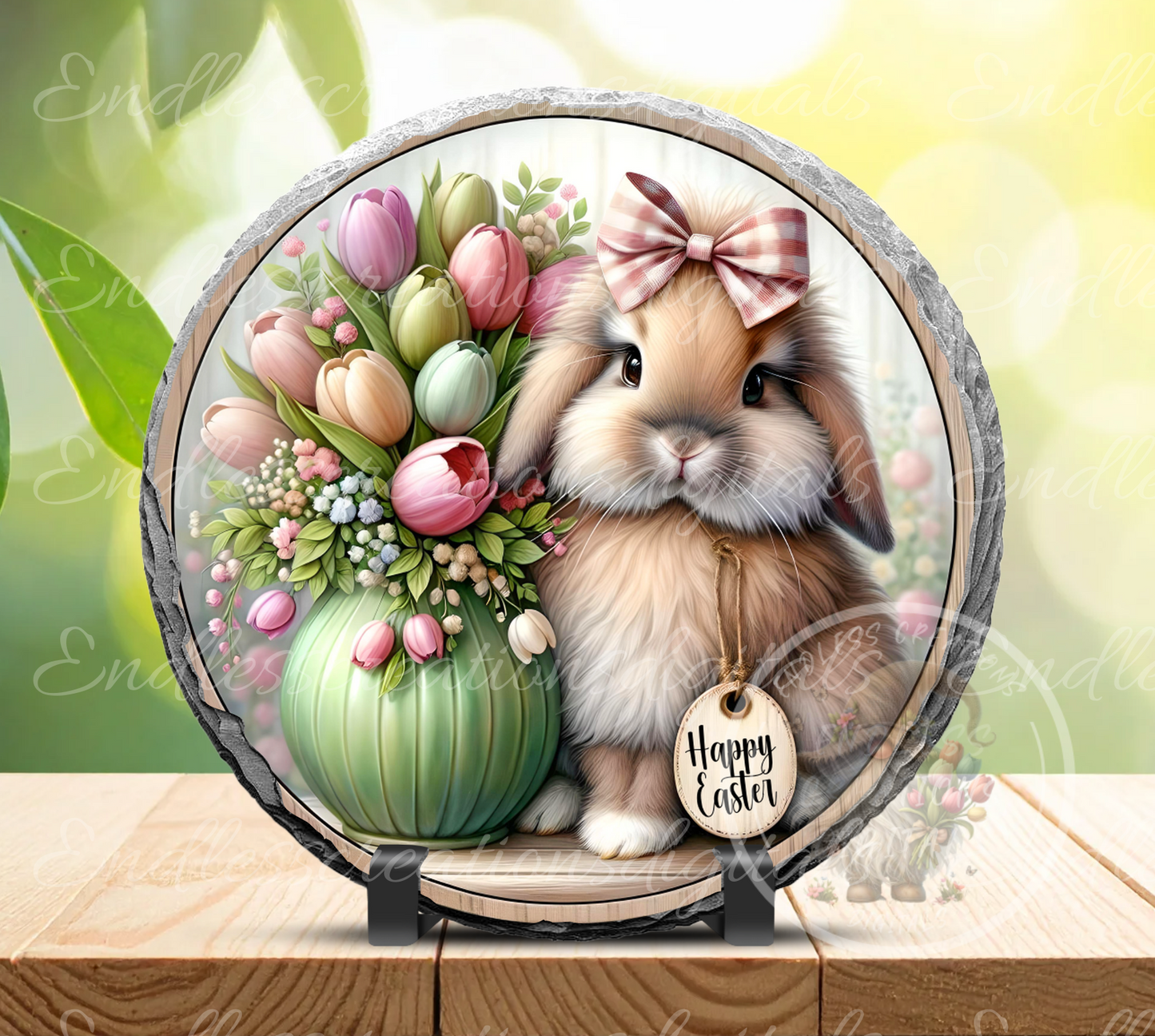 HAPPY EASTER BUNNY CLOCK DESIGN