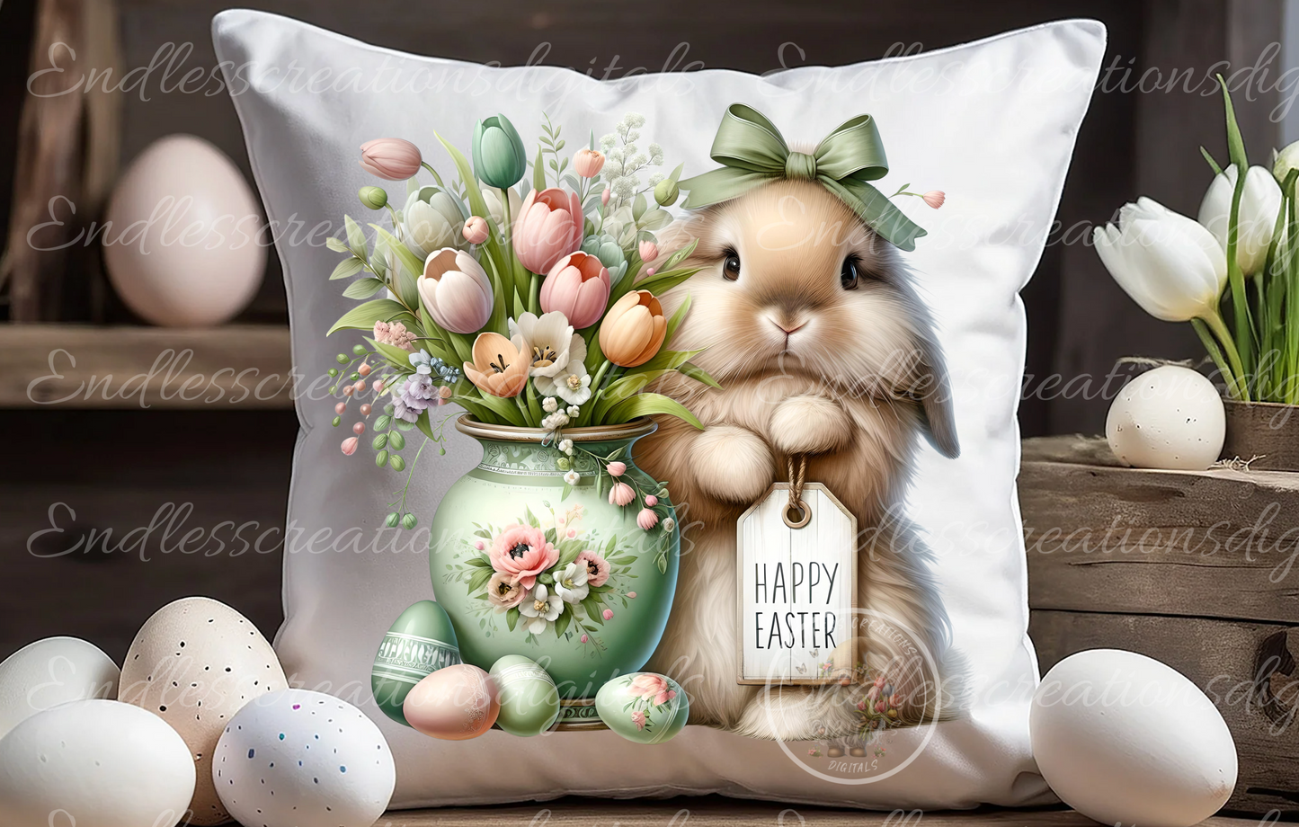 6 ADORABLE EASTER TRANSPARENCIES WITH TEXT