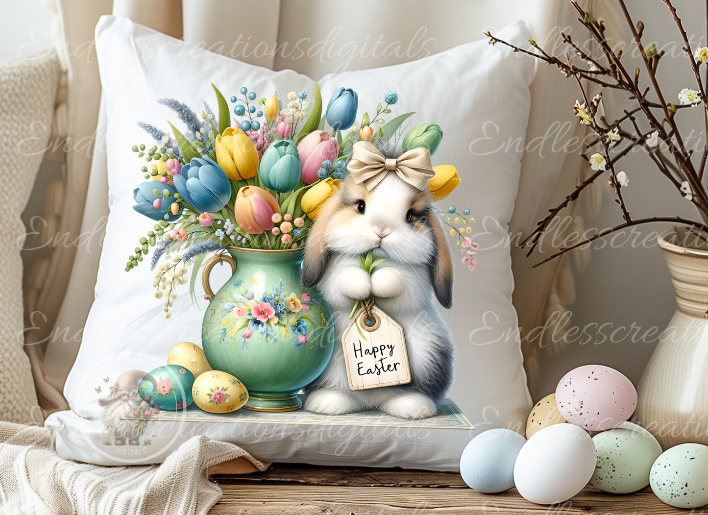 6 ADORABLE EASTER TRANSPARENCIES WITH TEXT