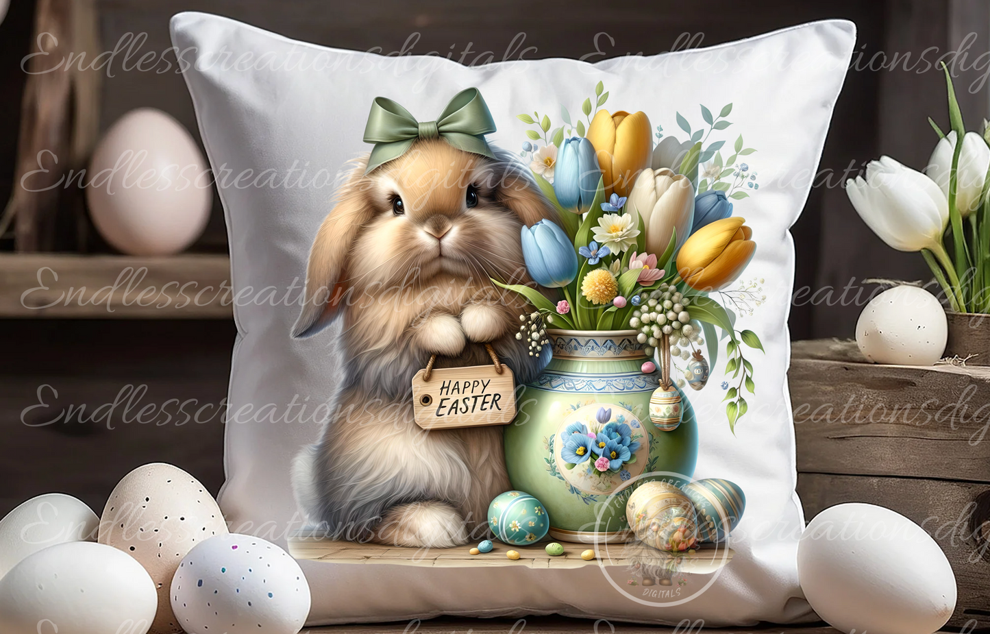 6 ADORABLE EASTER TRANSPARENCIES WITH TEXT