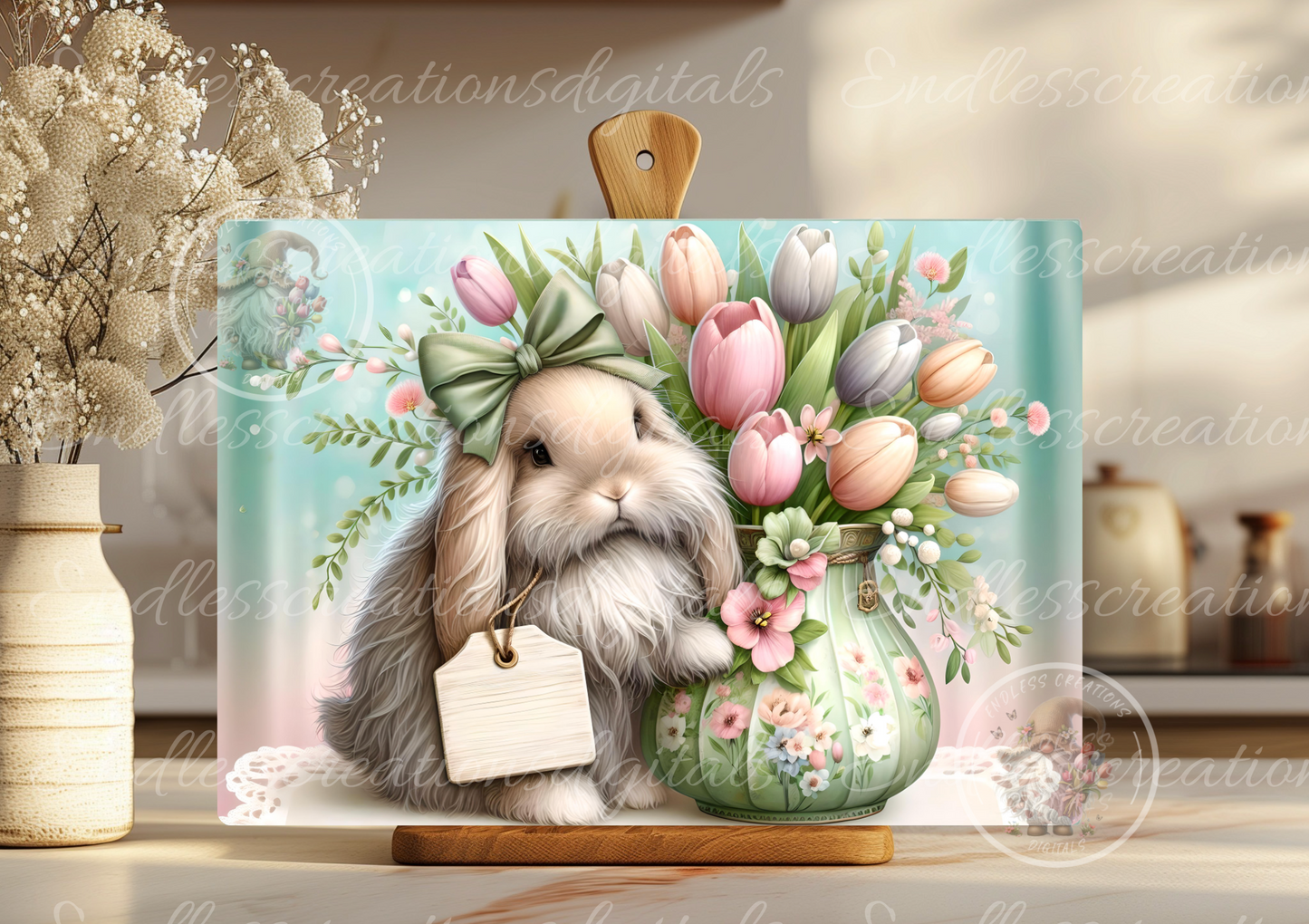 FLORAL HAPPY EASTER RECTANGLE
