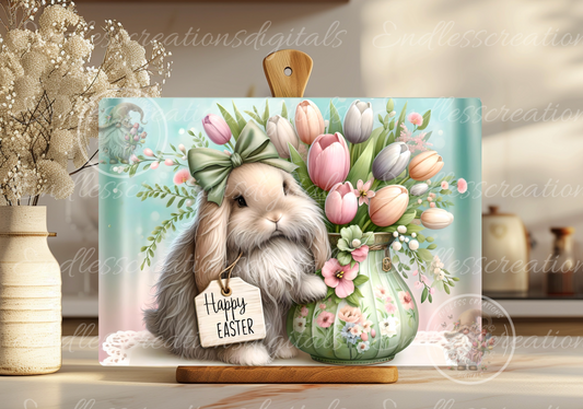 FLORAL HAPPY EASTER RECTANGLE