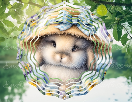 SPRING FLORAL BUNNY