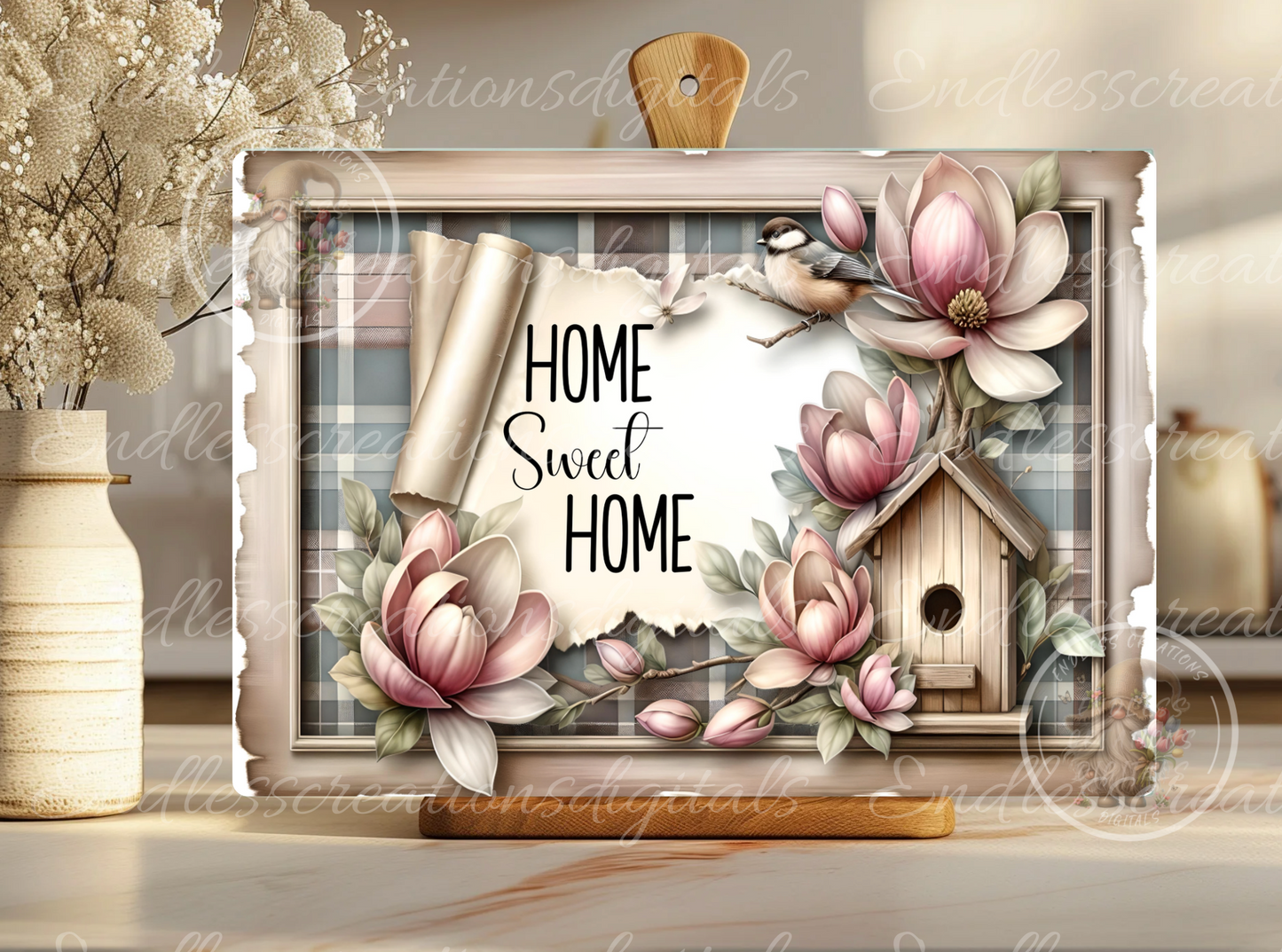 HOME SWEET HOME SPRING FLORAL RECTANGLE